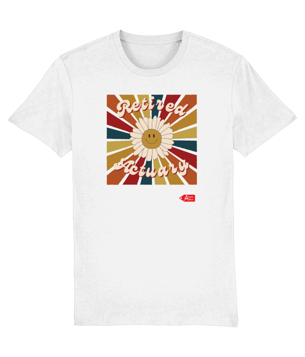 Retired Actuary Retro typography T-Shirt (White and Black Variants) & Travel Mug Bundle