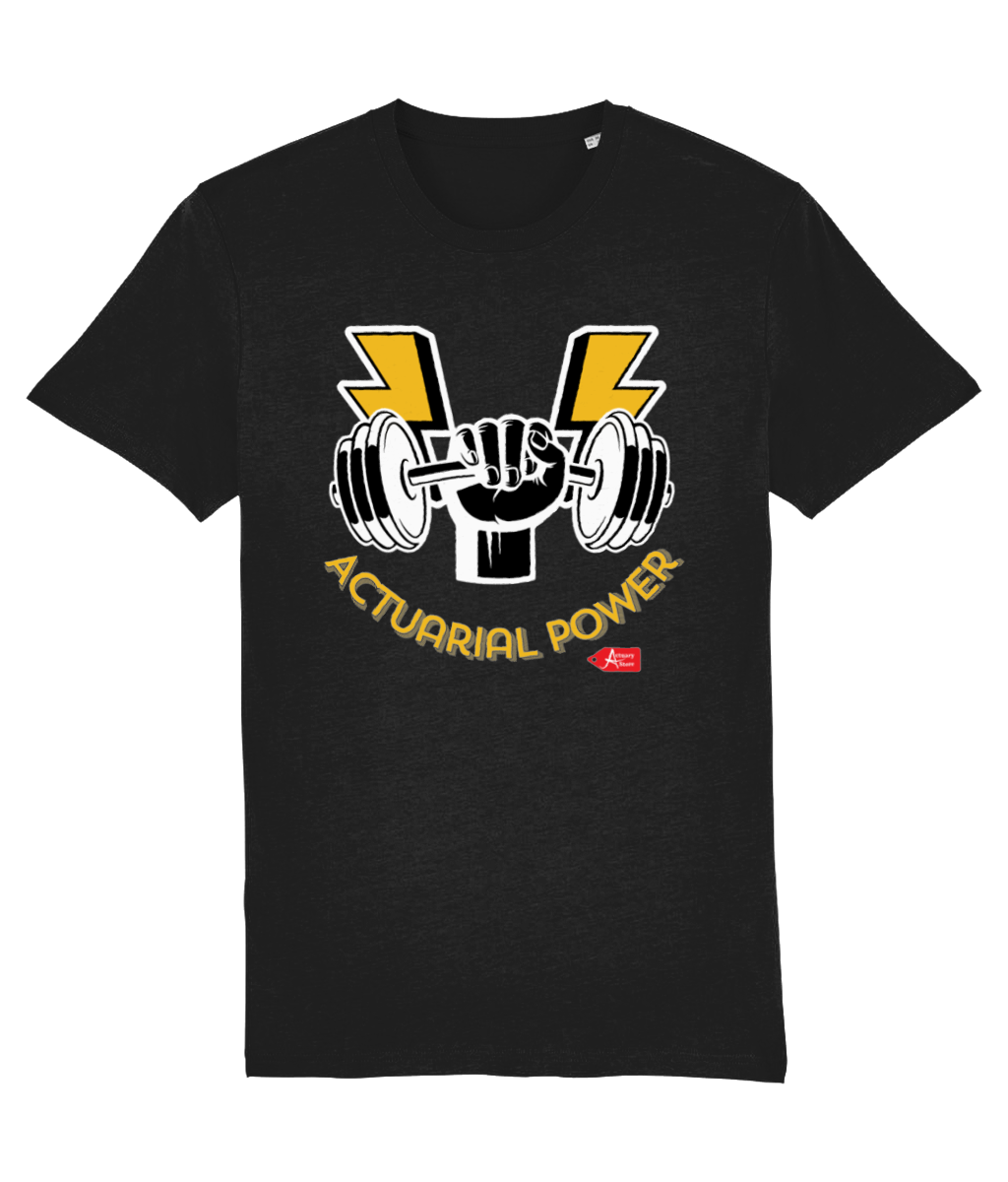 Actuarial Power Dumbbell Lightning T-Shirt