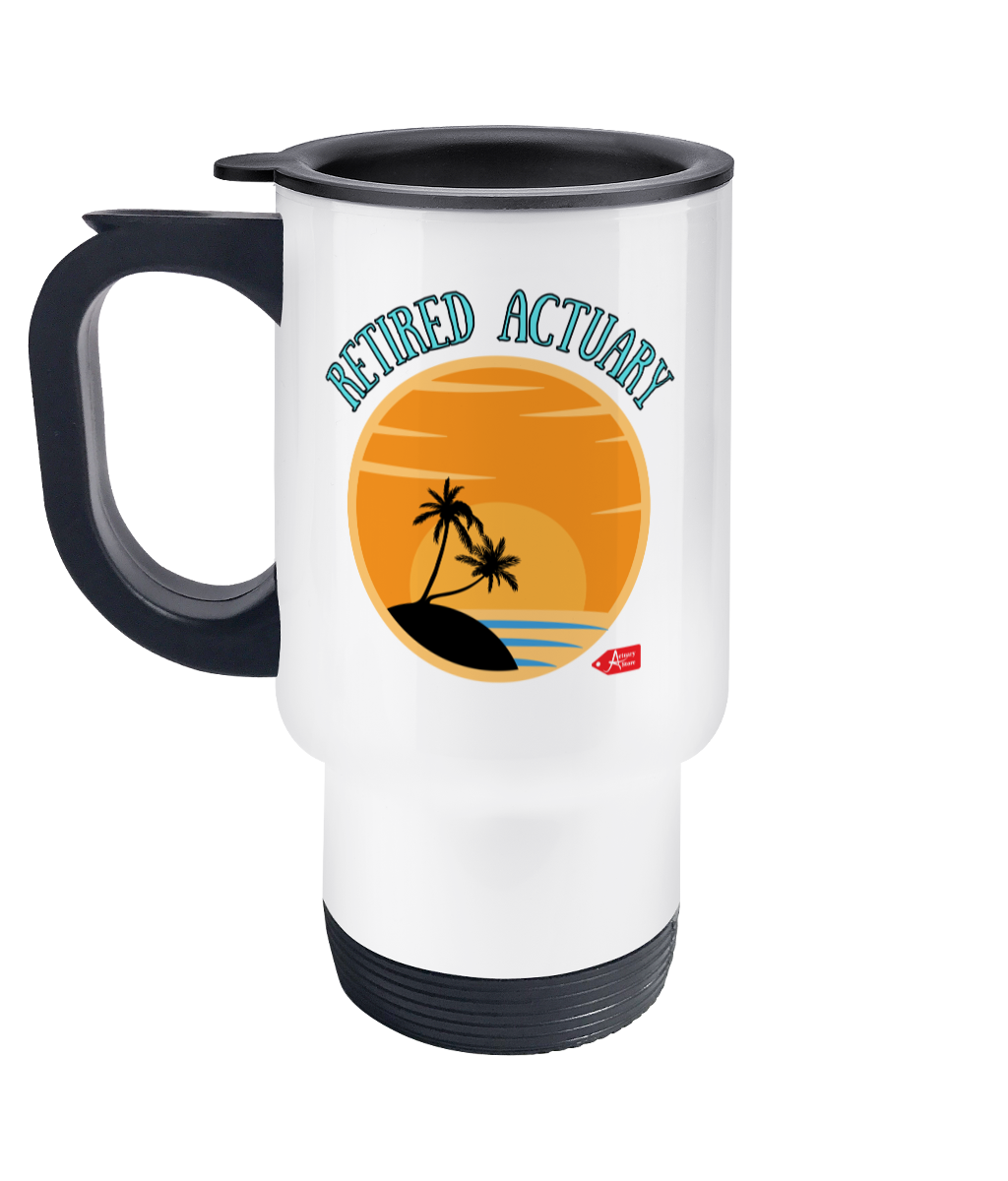 Retired Actuary Summer Vibes Travel Mug