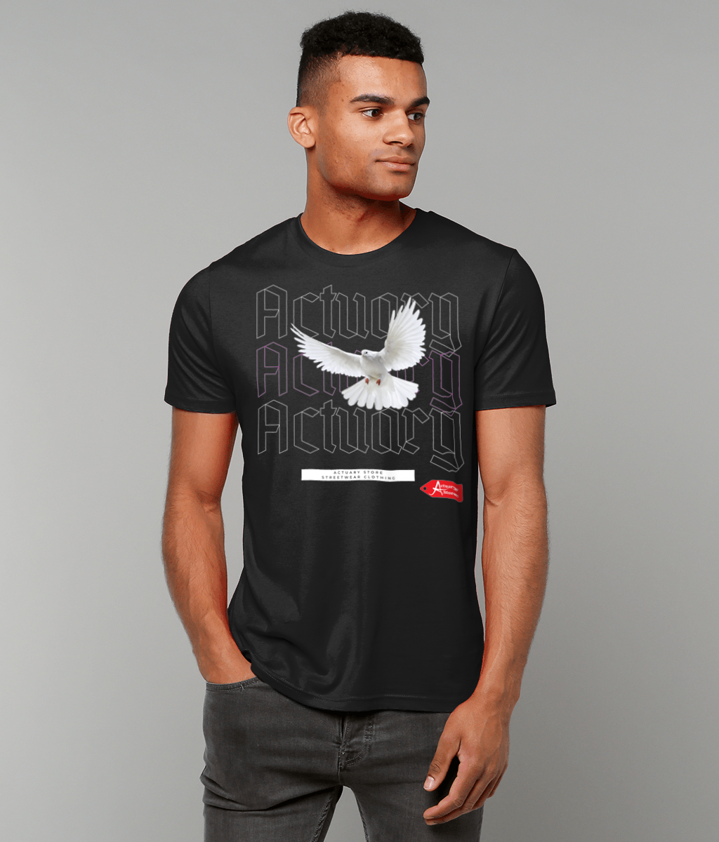 Actuary Black and Pink Faith Streetwear Black T-Shirt