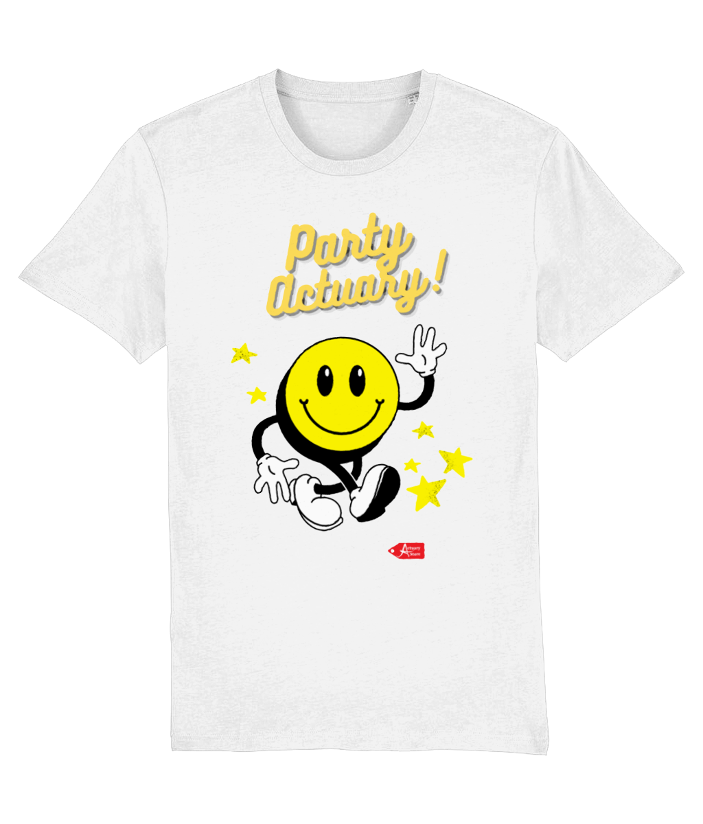 Party Actuary Yellow Cheerful Good Times T-Shirt (Grey and White Variants)