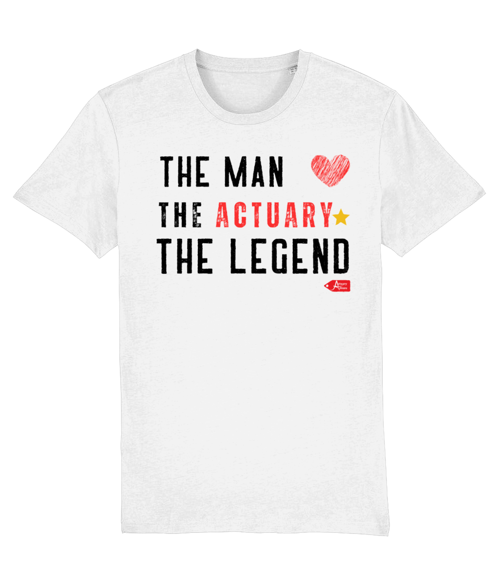 The Man The Actuary The Legend Heart Star T-Shirt
