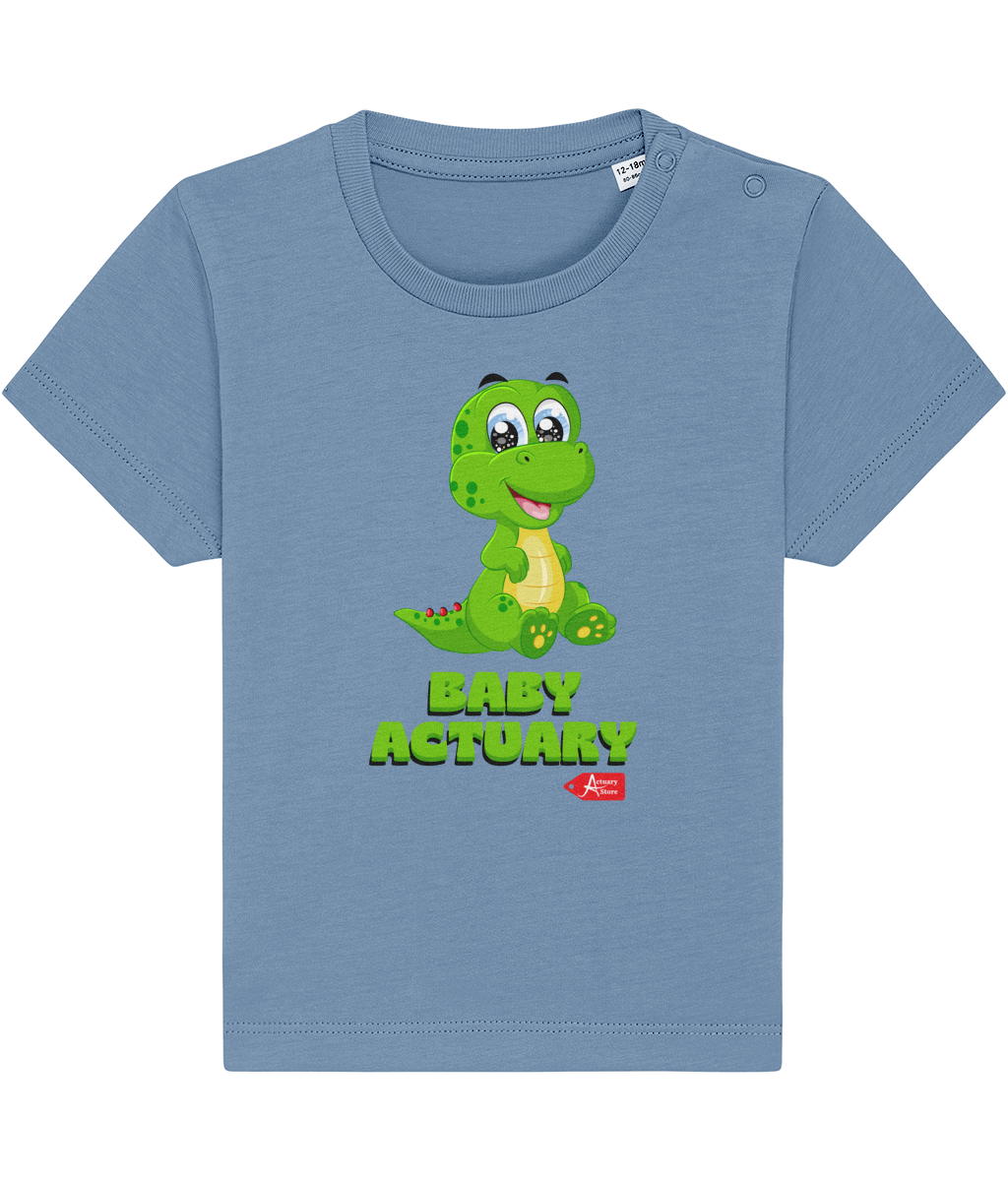 Baby Creator Green Baby Actuary Dinosaur T-Shirt (many colour variations)