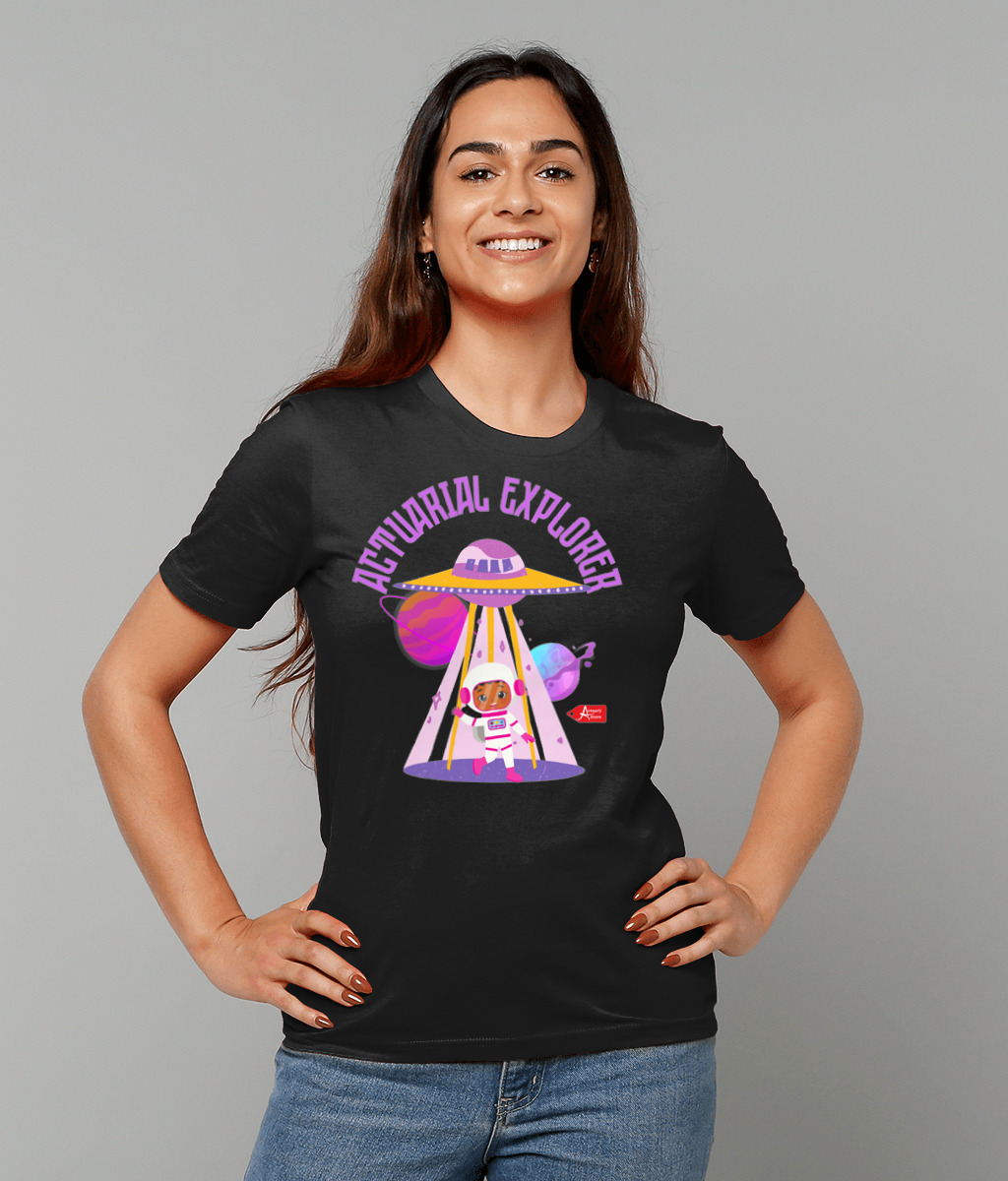 Actuarial Explorer Astronaut T-Shirt (Black and White Variants)