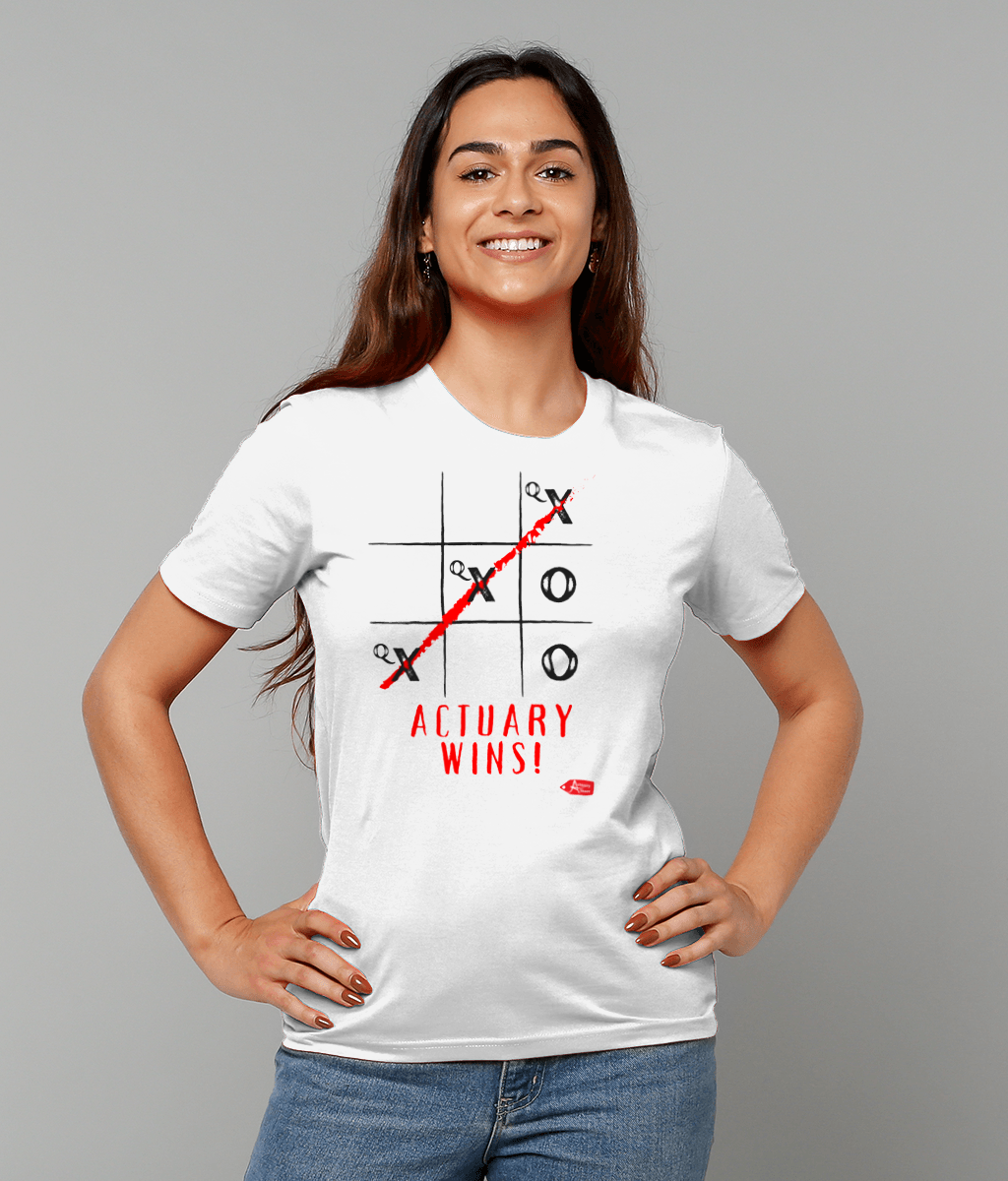 Actuary Wins Noughts And Crosses Qx T-Shirt