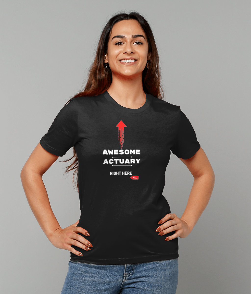Awesome Actuary, Right Here Red Arrow T-Shirt