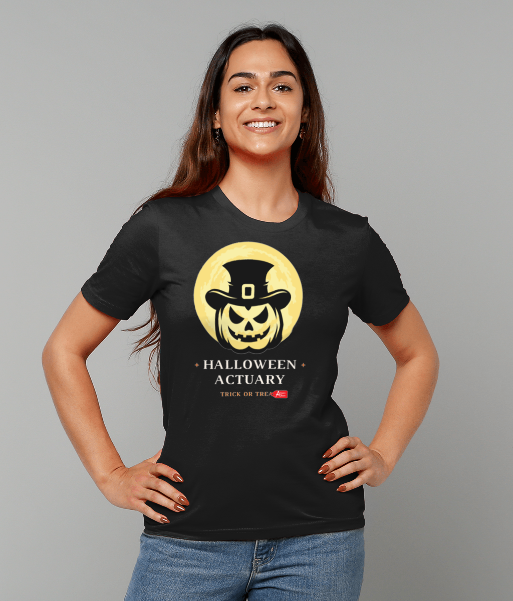 Halloween Actuary Trick or Treat Pumpkin Moon T-Shirt