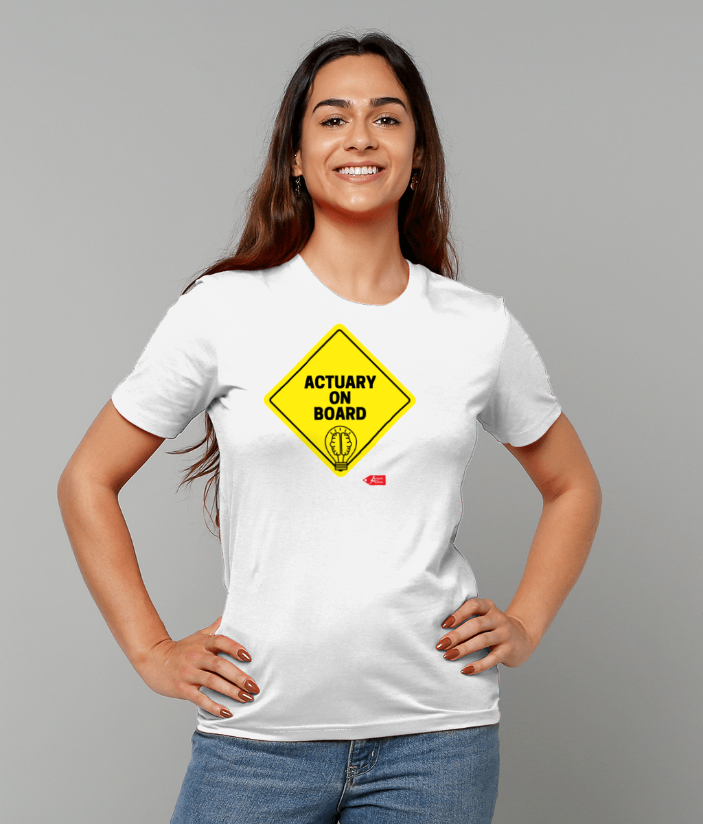 Actuary On Board T-Shirt (Black and White Variant)