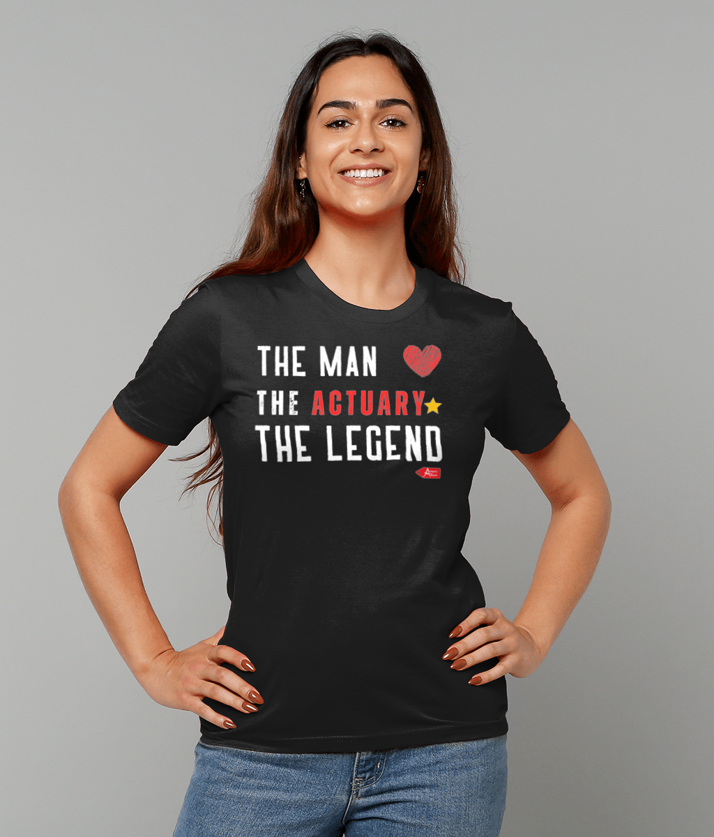 The Man The Actuary The Legend Heart Star T-Shirt