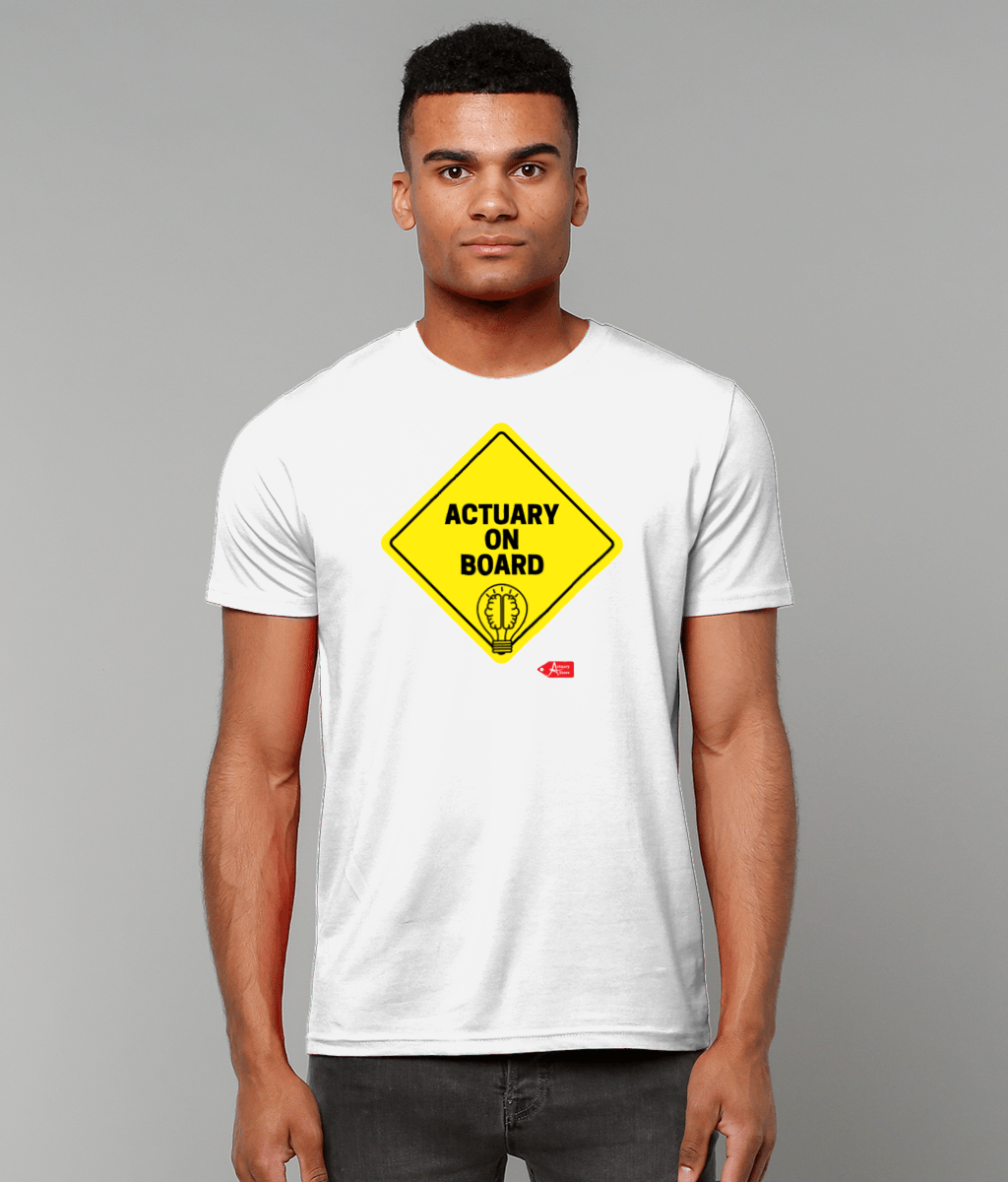Actuary On Board T-Shirt (Black and White Variant)