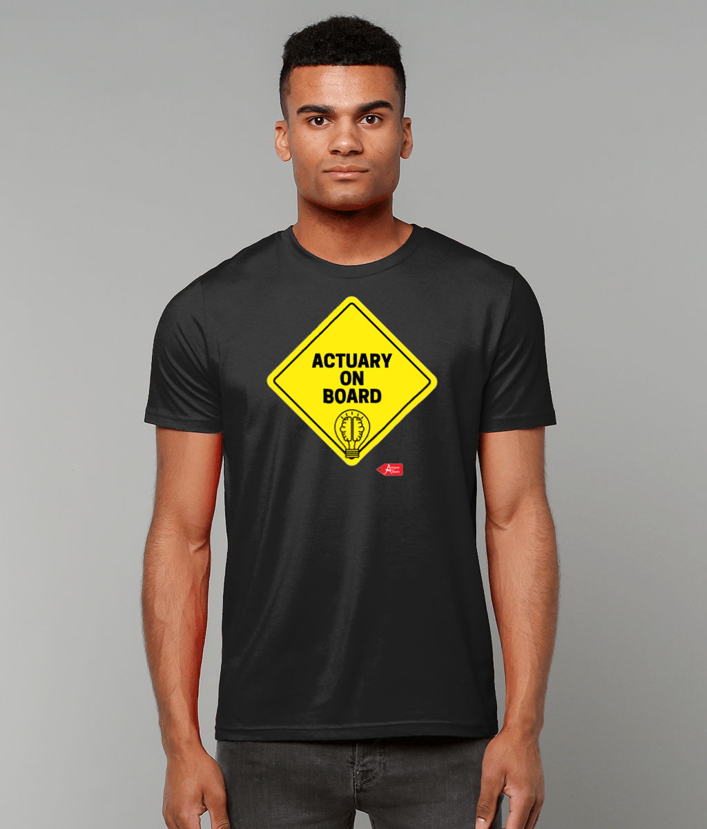 Actuary On Board T-Shirt (Black and White Variant)