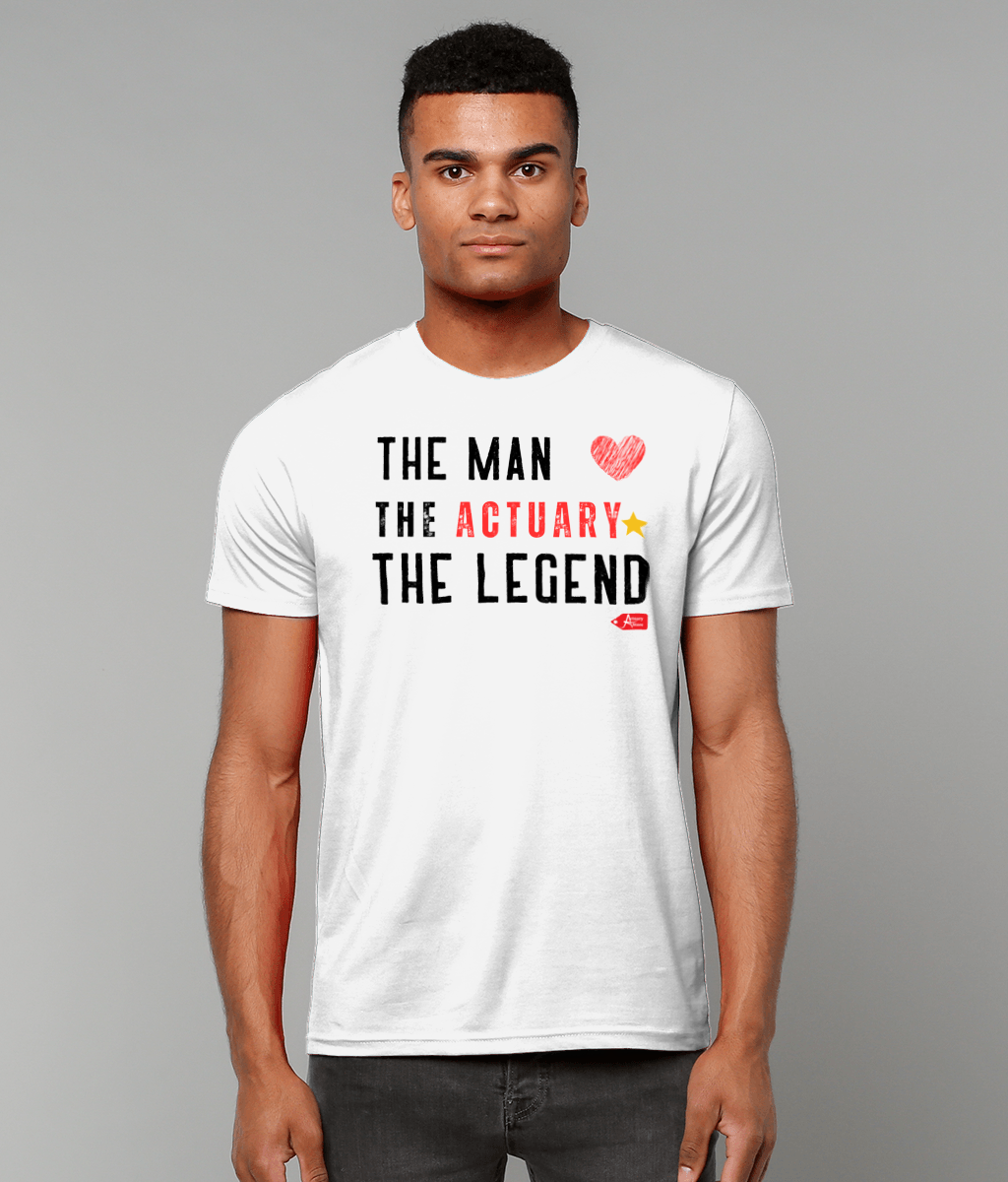 The Man The Actuary The Legend Heart Star T-Shirt