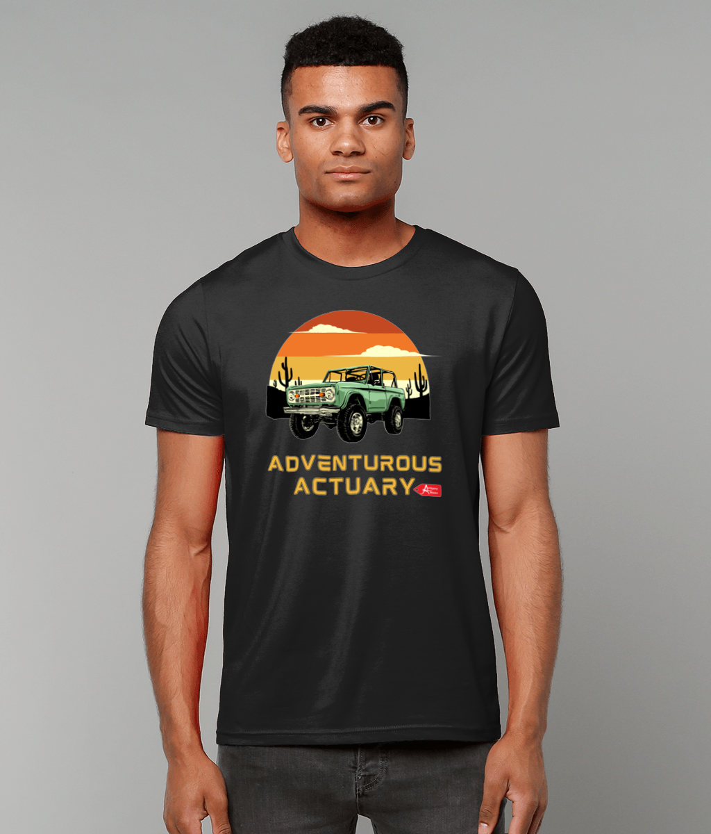 Black Yellow Simple Minimalist The Adventure T-Shirt