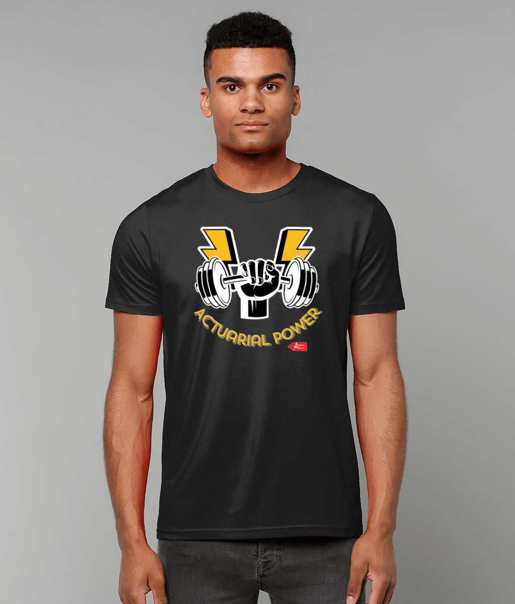 Actuarial Power Dumbbell Lightning T-Shirt