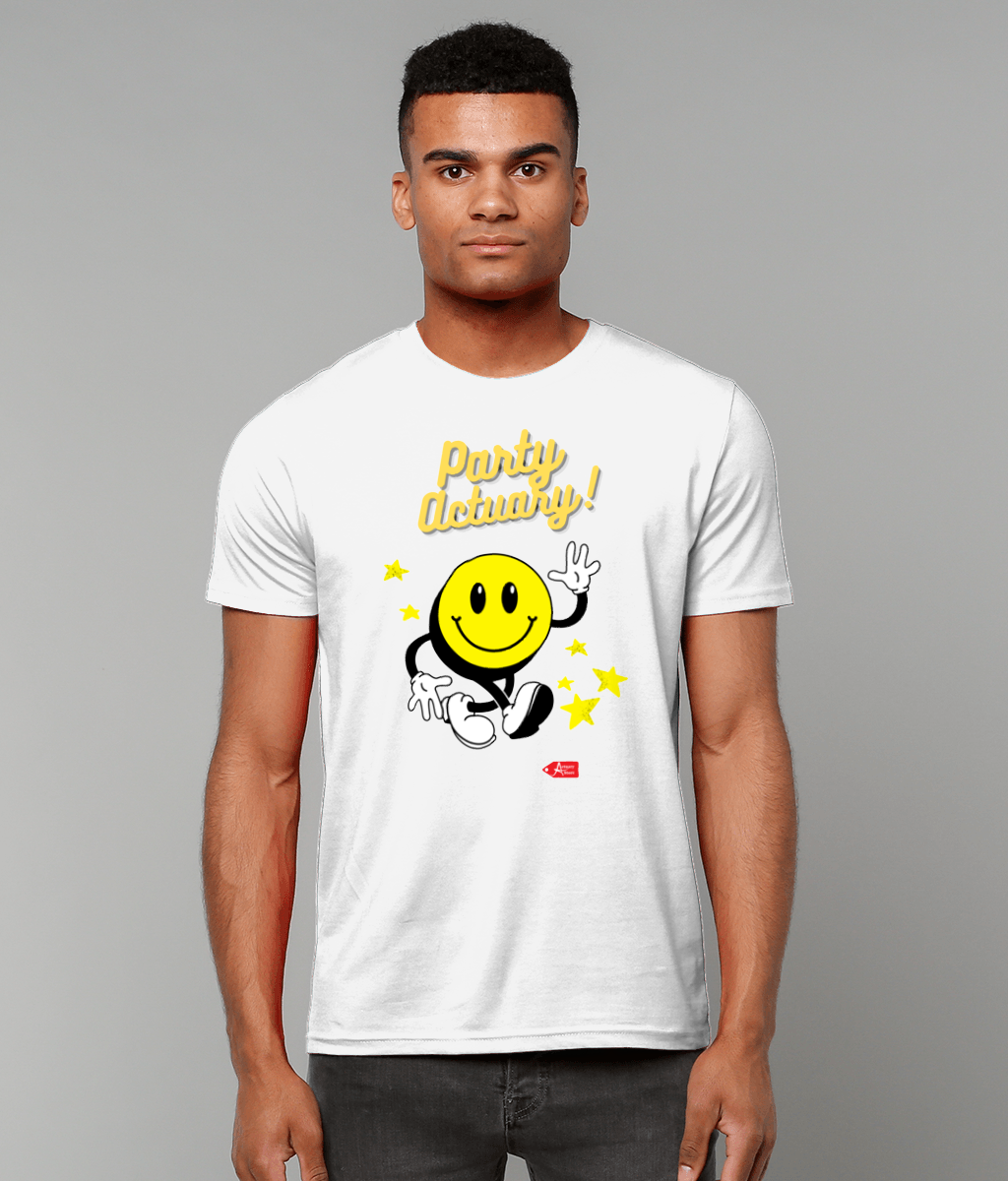 Party Actuary Yellow Cheerful Good Times T-Shirt (Grey and White Variants)