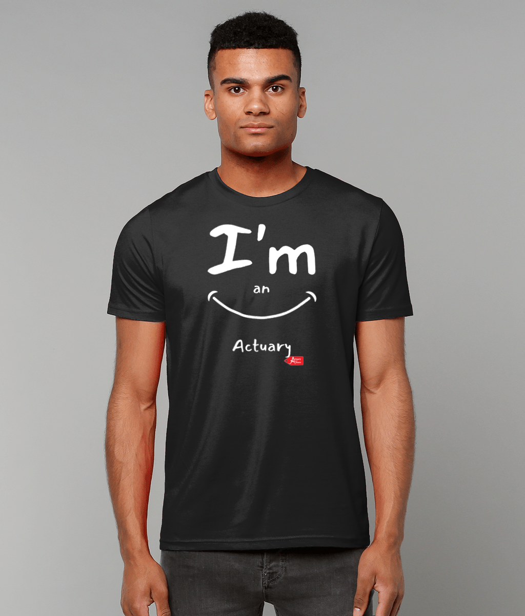 I'm An Actuary White and Black Cute Black T-Shirt