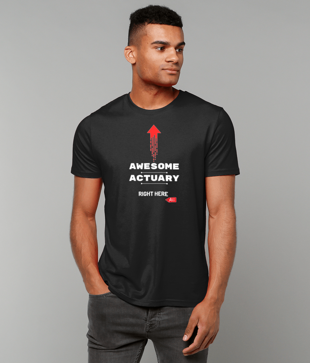 Awesome Actuary, Right Here Red Arrow T-Shirt