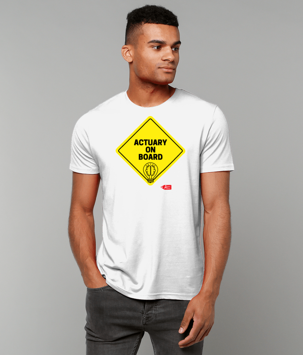 Actuary On Board T-Shirt (Black and White Variant)