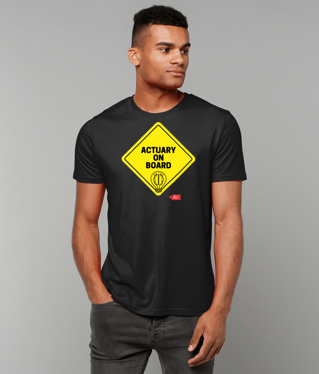 Actuary On Board T-Shirt (Black and White Variant)