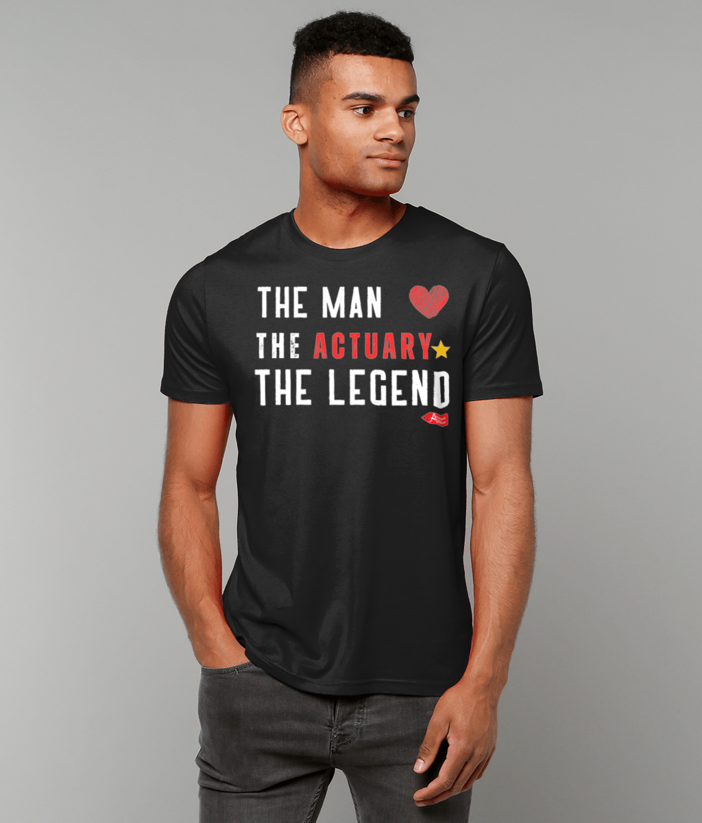 The Man The Actuary The Legend Heart Star T-Shirt