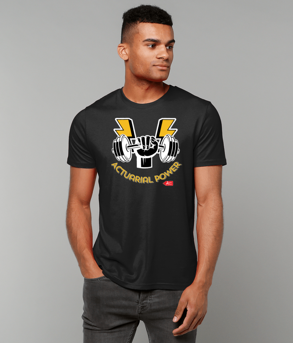 Actuarial Power Dumbbell Lightning T-Shirt