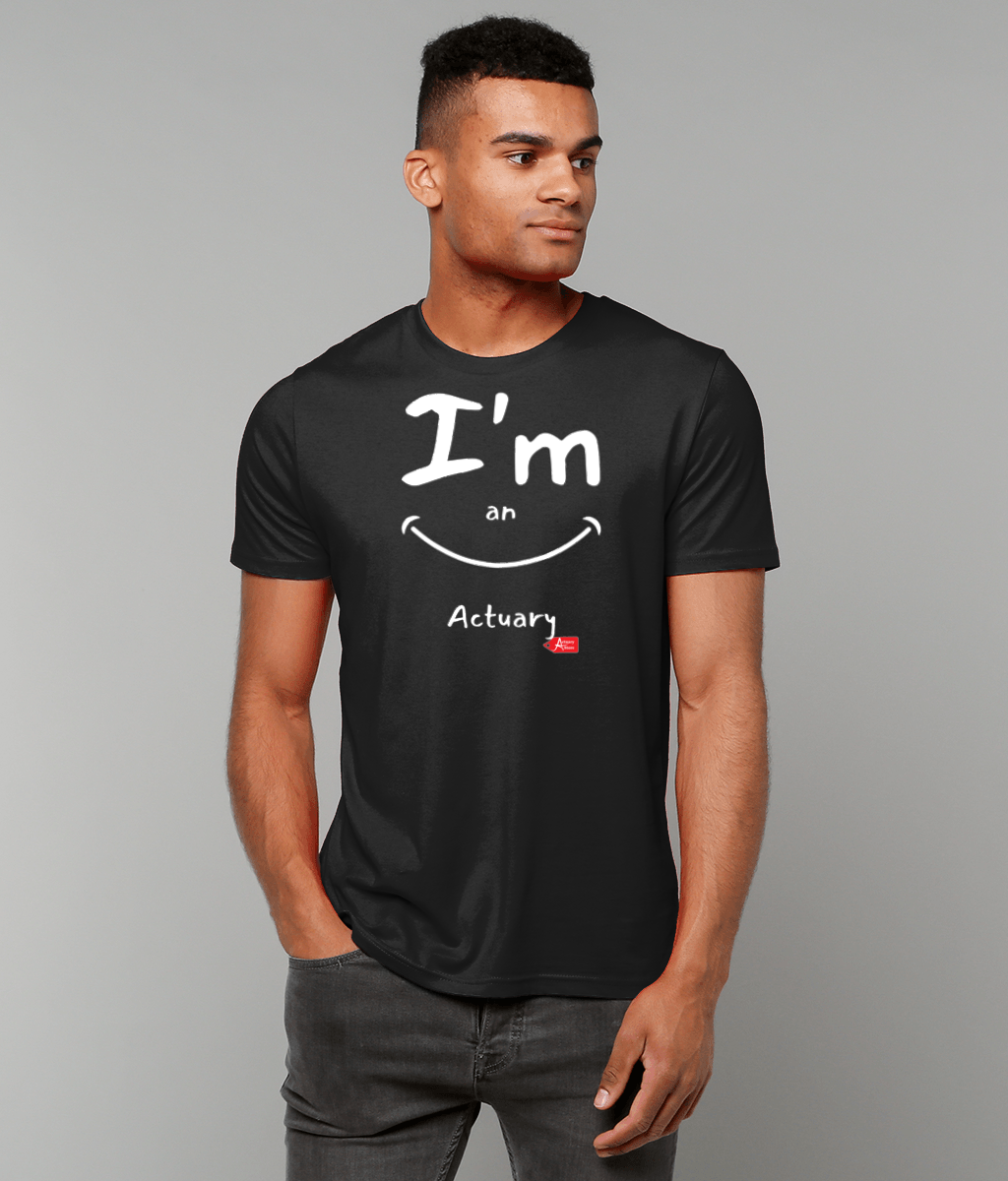 I'm An Actuary White and Black Cute Black T-Shirt