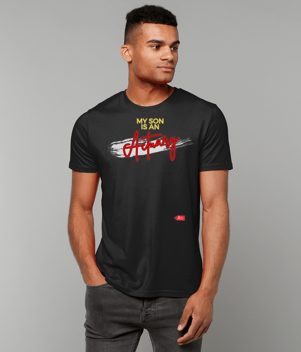 My Son is an Actuary Black T-Shirt