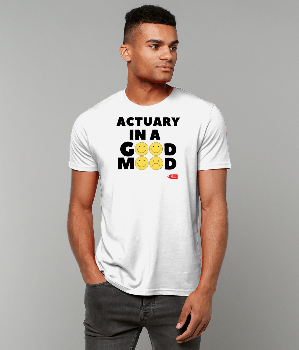 Actuary In a Good Mood Emoji White T-Shirt
