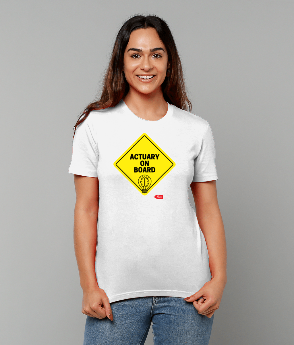 Actuary On Board T-Shirt (Black and White Variant)