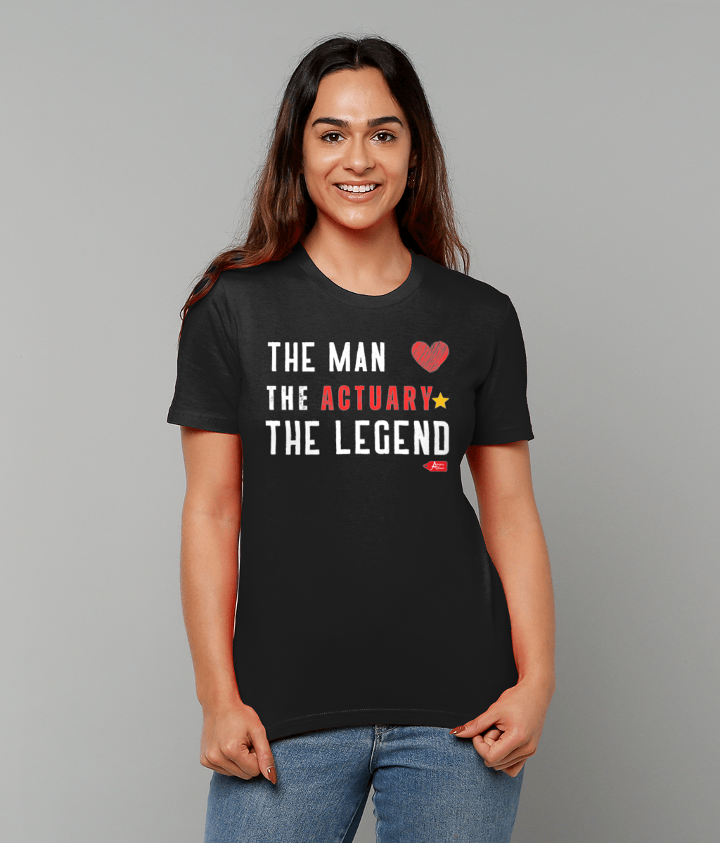 The Man The Actuary The Legend Heart Star T-Shirt