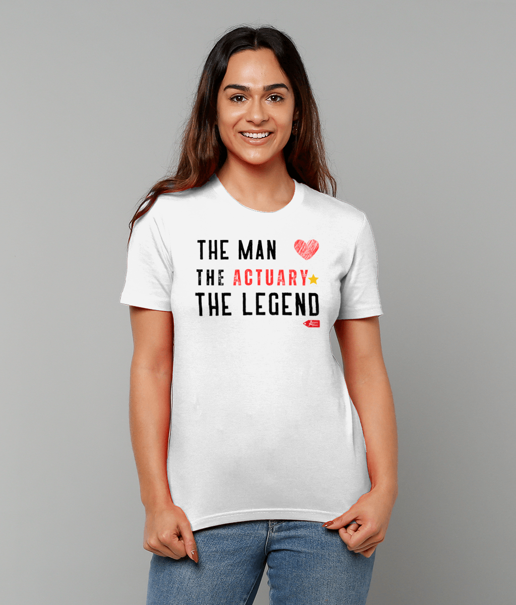 The Man The Actuary The Legend Heart Star T-Shirt