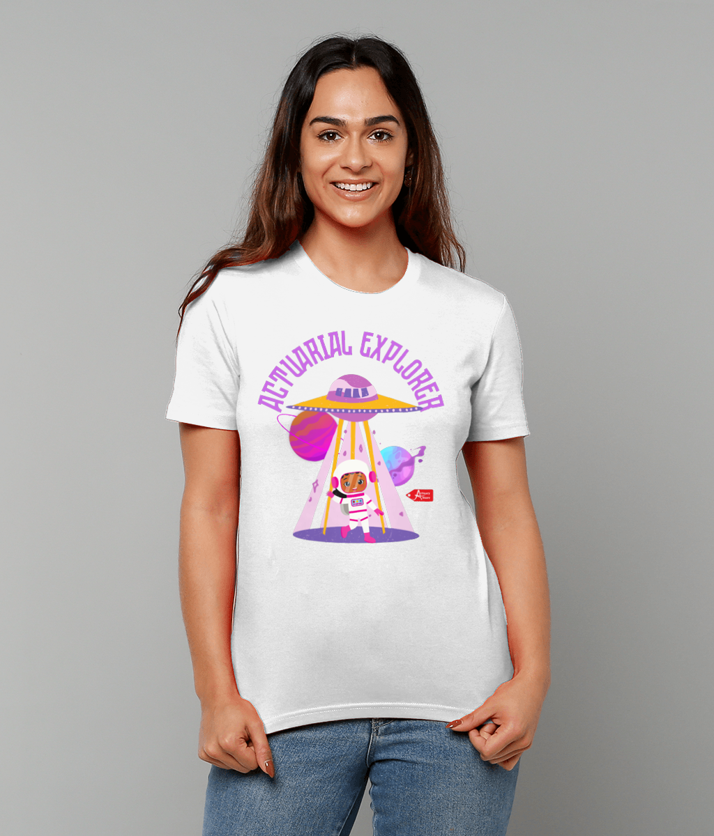 Actuarial Explorer Astronaut T-Shirt (Black and White Variants)