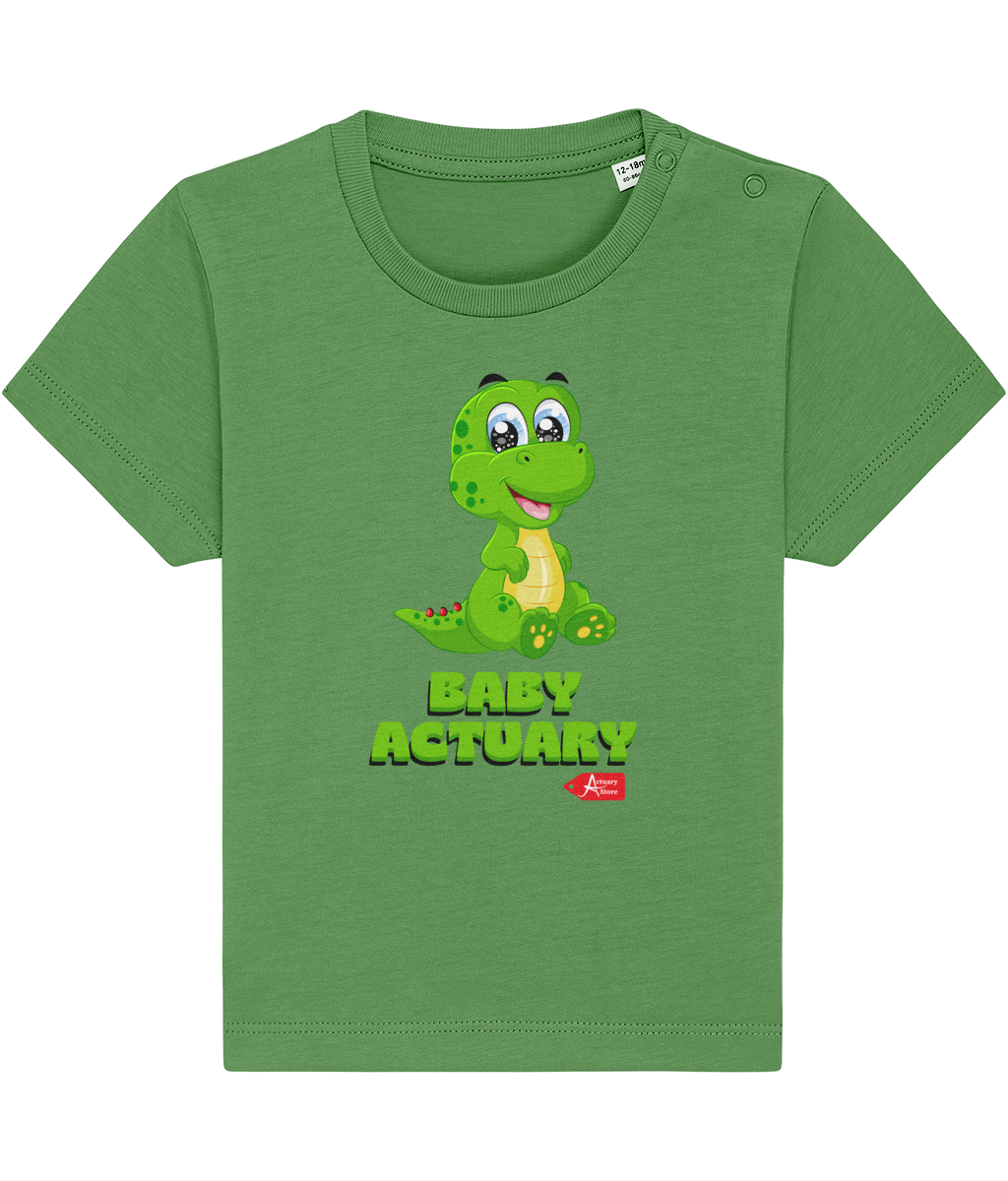 Baby Creator Green Baby Actuary Dinosaur T-Shirt (many colour variations)
