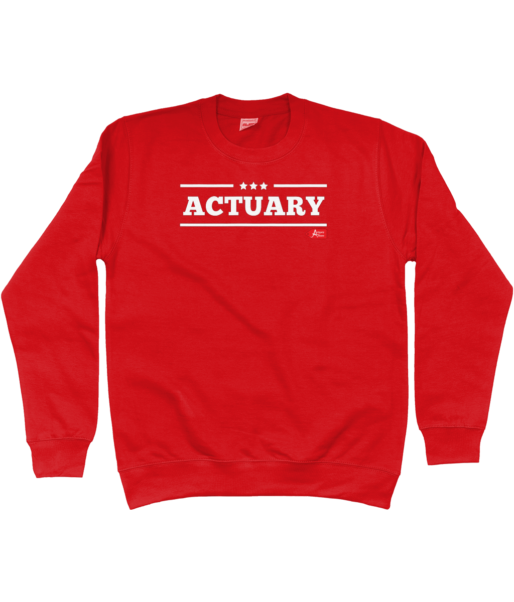 Actuary Bold Star Military Sweatshirt (Red, Green and Black Variants)