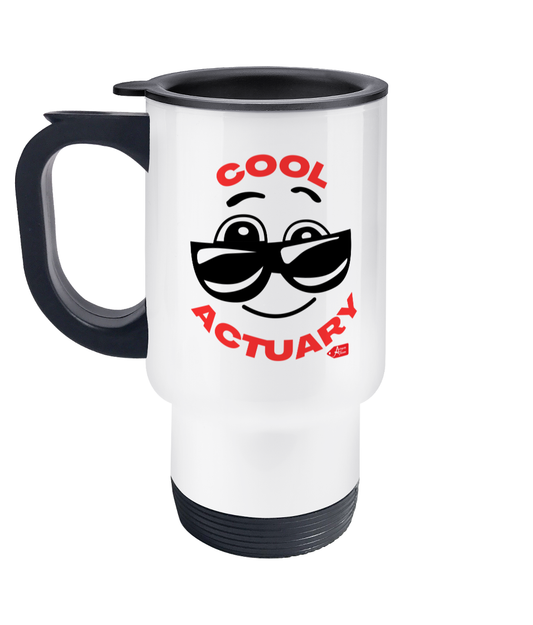 Cool Actuary Face Stainless Steel Travel Mug