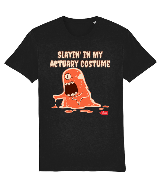 Slaying In My Actuary Costume Monster Halloween T-Shirt