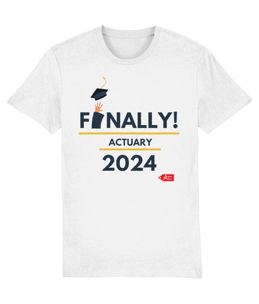 Finally Actuary 2024 White T-Shirt