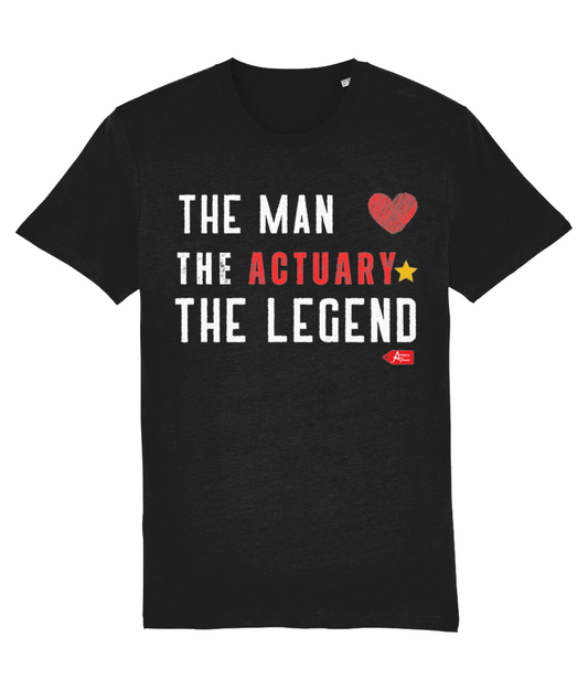 The Man The Actuary The Legend Heart Star T-Shirt