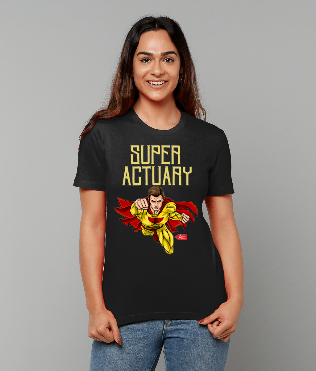Super Actuary Illustration Black T-Shirt