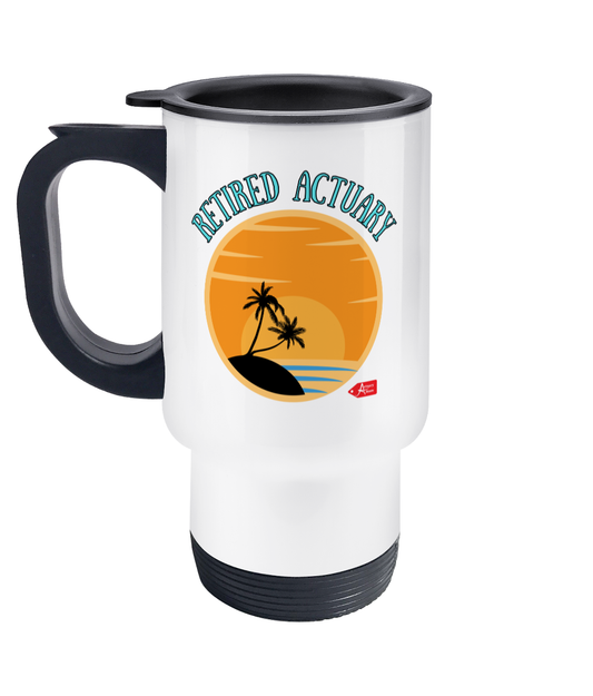 Retired Actuary Summer Vibes Travel Mug