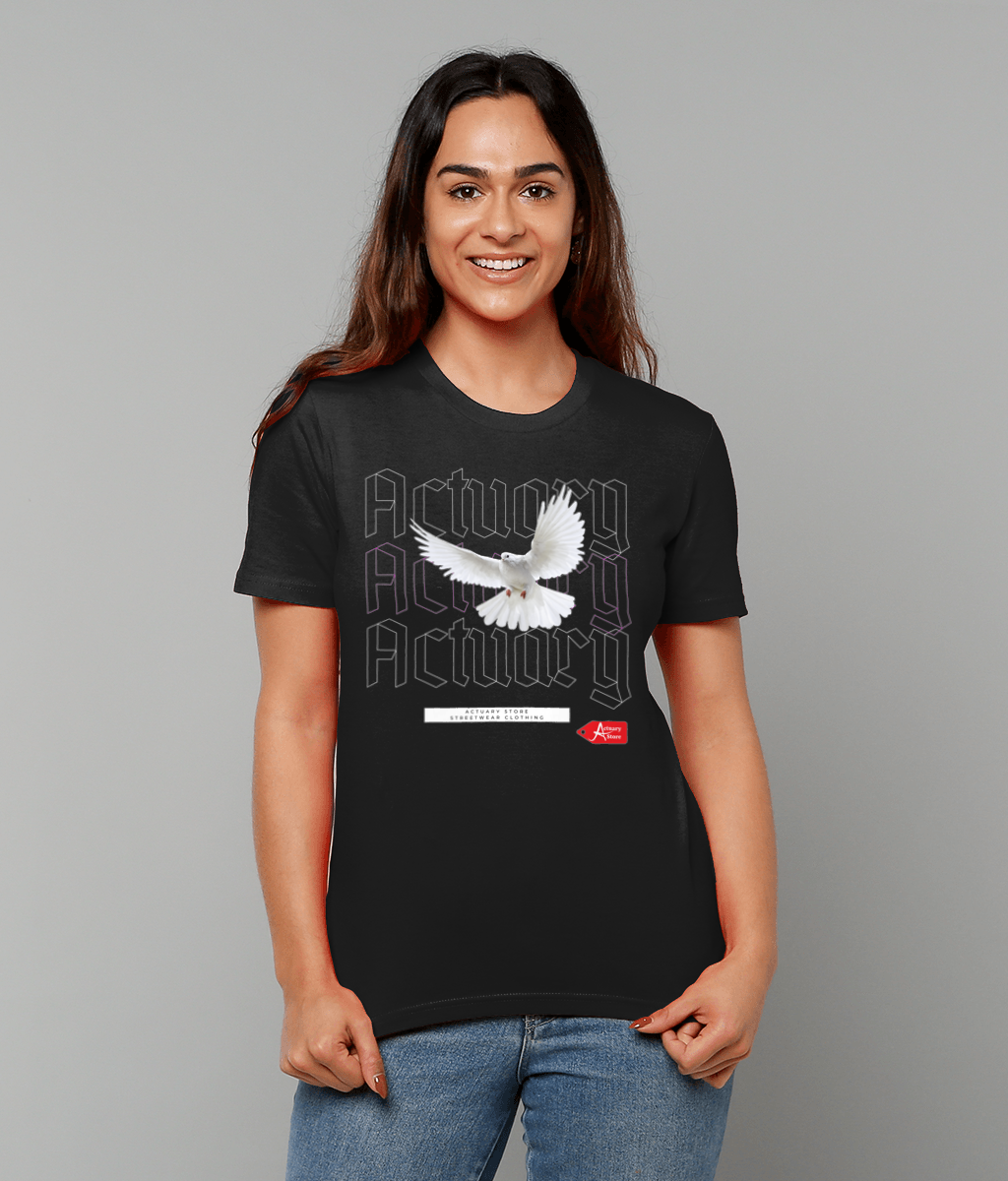 Actuary Black and Pink Faith Streetwear Black T-Shirt