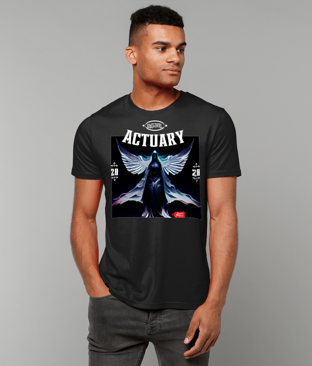 Actuary Black Minimalist Goth Black T-shirt