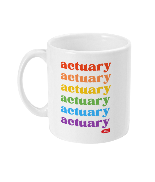 Actuary Rainbow Lettering 11oz Mug