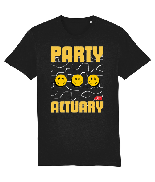 Party Actuary Smile Stickers Black T-Shirt