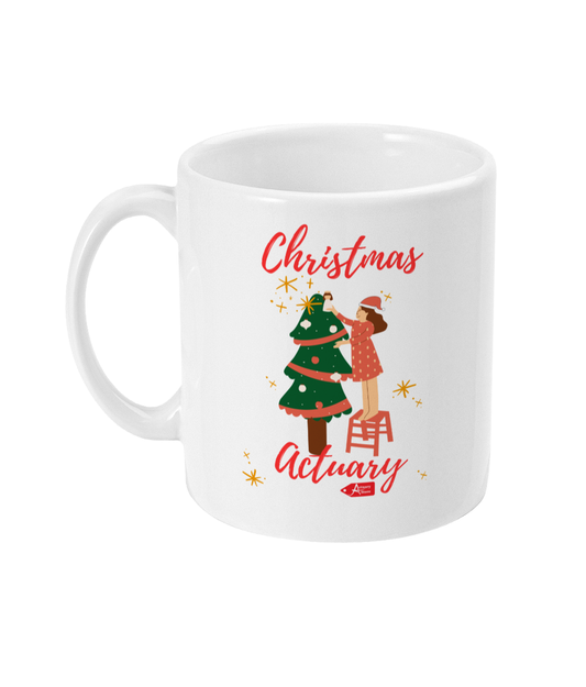 Christmas Actuary Decorating Tree 11oz Mug