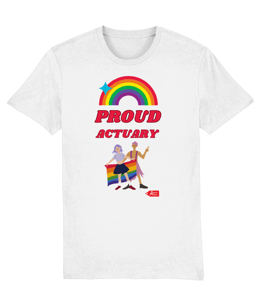 Proud Actuary Rainbow Representatives T-Shirt (Black and White Variants)