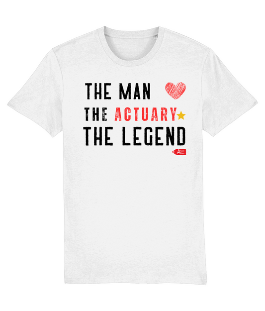 The Man The Actuary The Legend Heart Star T-Shirt