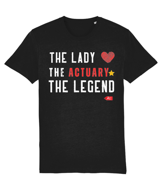 The Lady The Actuary The Legend Heart Star T-Shirt