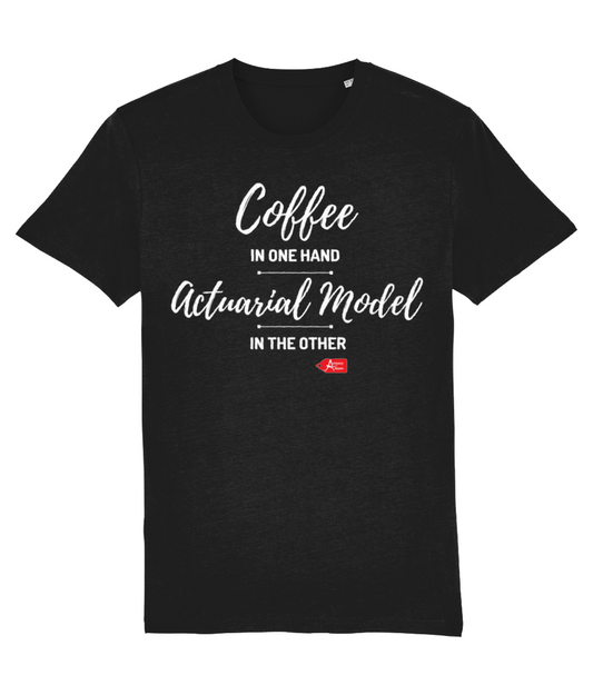 Coffee in One Hand, Actuarial Model in The Other T-Shirt