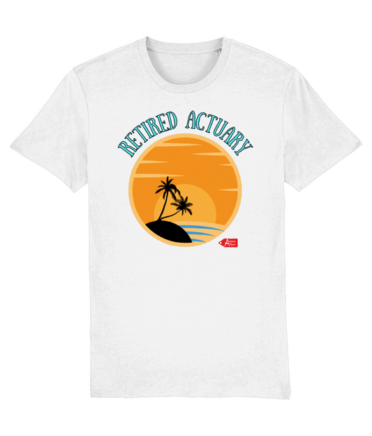 Retired Actuary Summer Vibes White T-Shirt